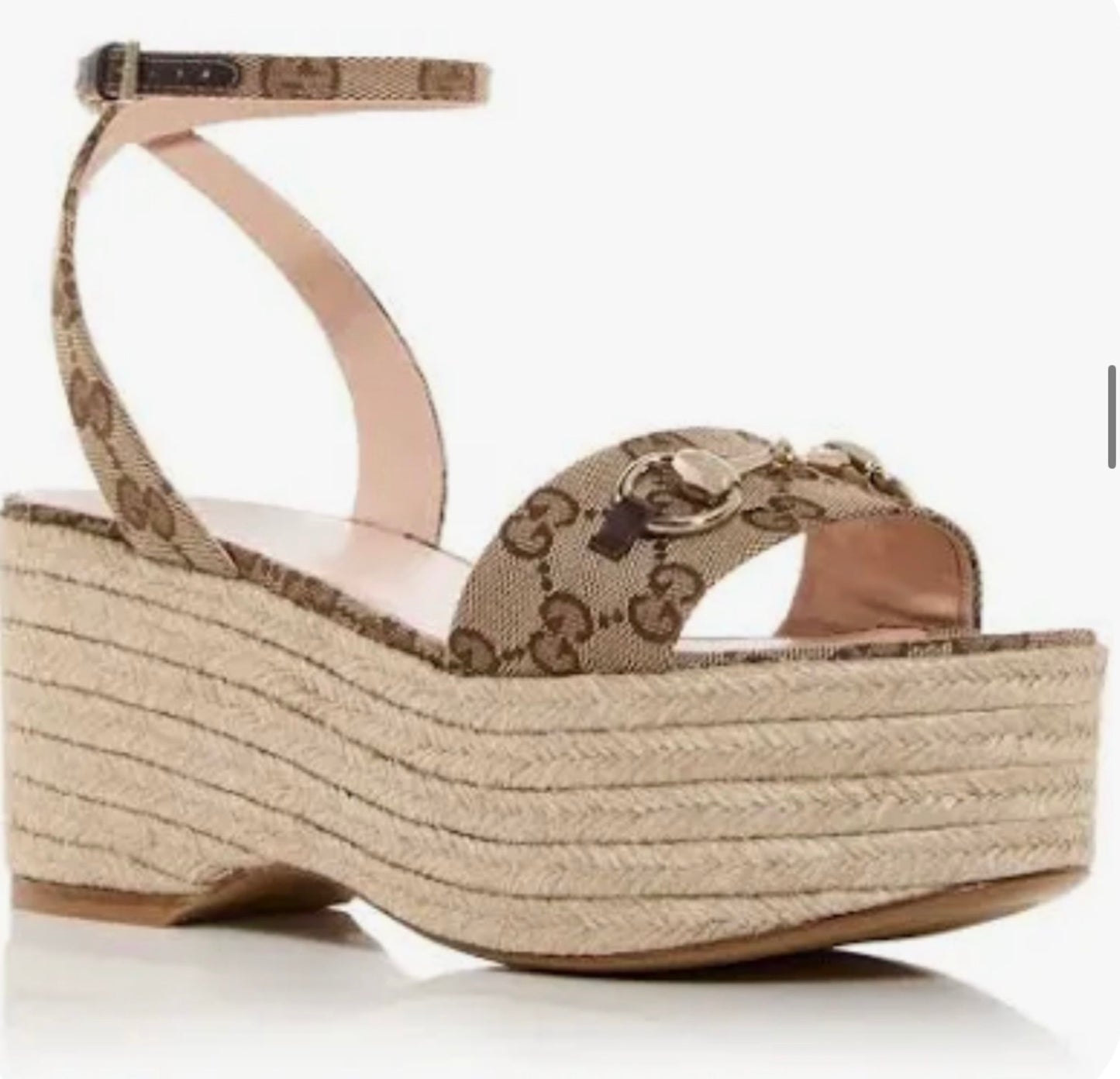 GG Canvas Flatform shoes