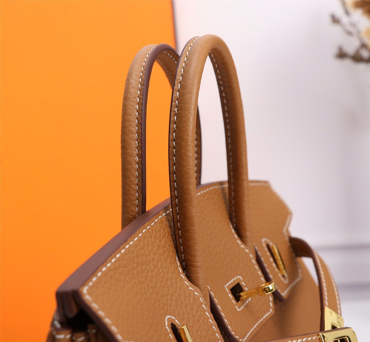 HERMES BIRKIN 35 Ardennes Leather Natural OY Engraving Handbag