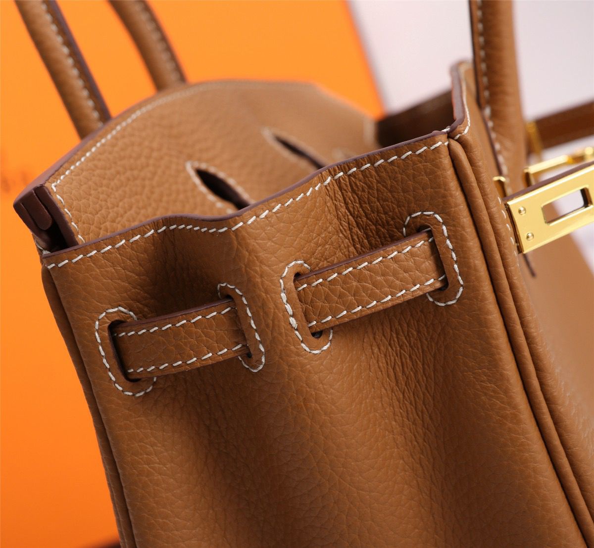HERMES BIRKIN 35 Ardennes Leather Natural OY Engraving Handbag