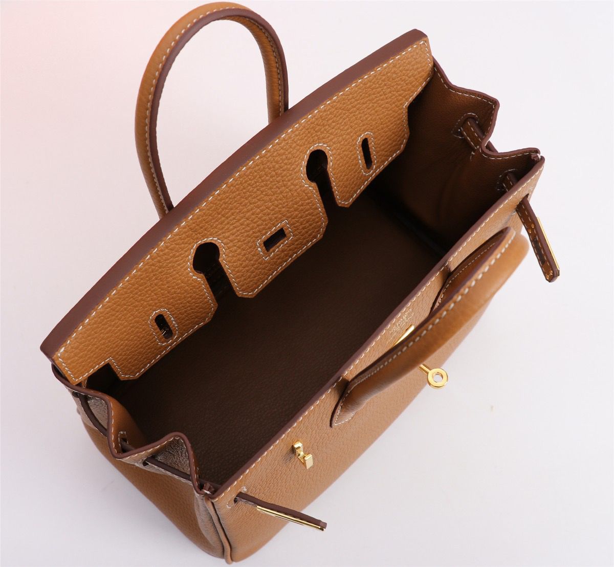 HERMES BIRKIN 35 Ardennes Leather Natural OY Engraving Handbag