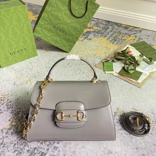 Gucci Horsebit 1955 Mini Bag in Leather with Detachable Straps and Box