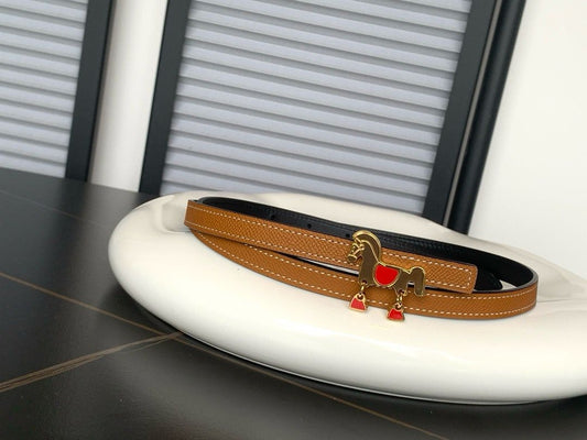 Hermes Horse Punache Buckle Leather Belt